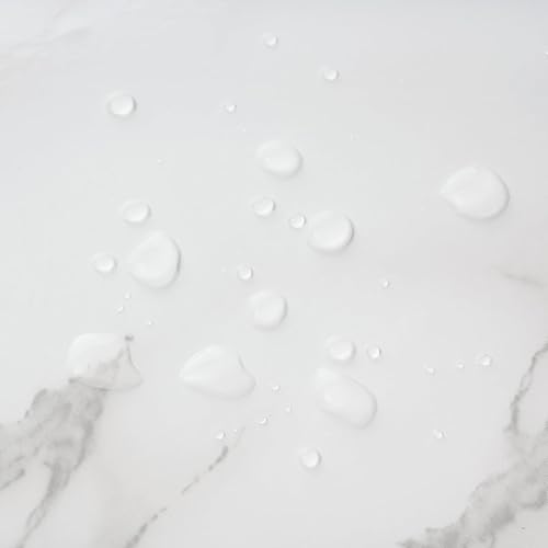 Miniatura 6 de Papel adhesivo de mármol gris y blanco, papel tapiz autoadhesivo con diseño de mármol brillante, impermeable, papel de contacto extraíble para