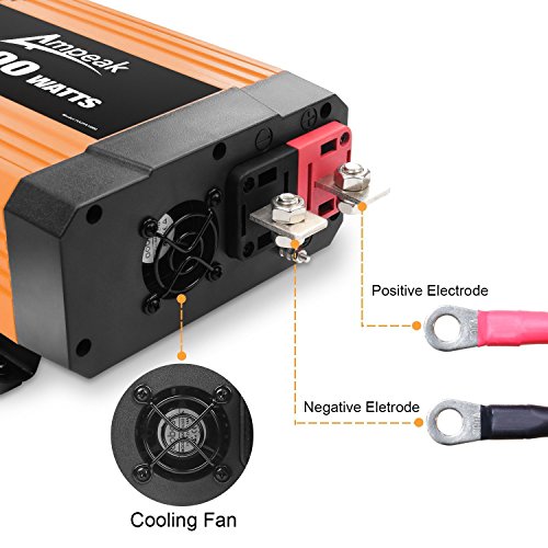 Ampeak 1000W Inverter with Dual AC Outlets 2.1A USB Inverter 12v to 110v Digital Display 12v Power Inverter
