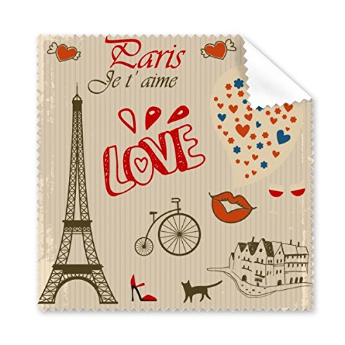 Chiffon de nettoyage lunettes Paris France pour éliminer les traces de doigt sur écran téléphone