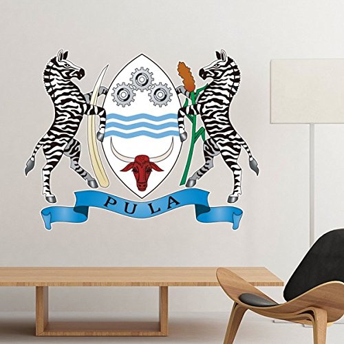 Vinilo pared emblema Botsuana extraíble para decoración de salón 2