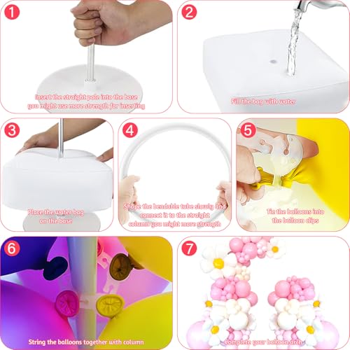 Demi-arche de ballons pliable avec base robuste pour éviter les chutes - 4