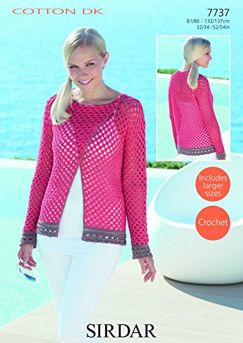 Sirdar Ladies Top Cotton Crochet Pattern 7737 DK