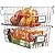 Orgneas Stackable Chest Freezer Baskets Organizer Bins, Metal Wire Baskets Pantry Organizer Produce Baskets with Tag Slot for Snacks Vegetables and Fruits