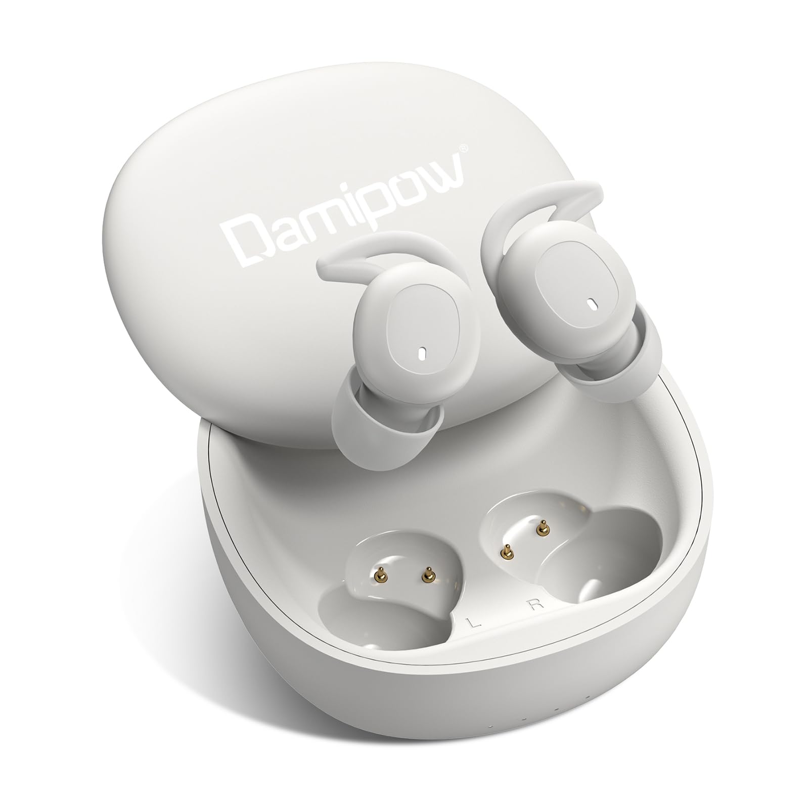 Damipow Wireless Sleep Earbuds, Bluetooth 5.3 Noise Blocking Sleep Headphones for Side Sleepers, Invisible Sleep Earphones Women Men for Sleeping,