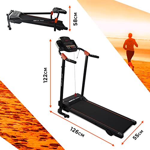 Bonplus BP | Opvouwbare Elektrische Loopband | Snelheid 12 Km/u | 3 hellingsniveaus | LCD-scherm | Mobiele ondersteuning | USB | MP3-poort | 2 Flessenhouders | Maximum gewicht 100kg - Afbeelding 6