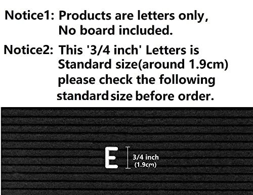 G GAMIT Felt Letter Board Letters Set - Pre-Cut 340pcs 3/4 Inch White Letters Only (No Board Included)