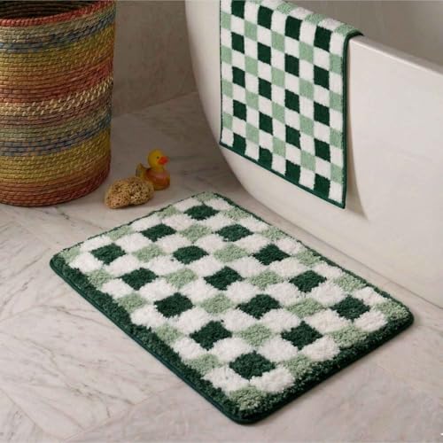 Image of Dream Weaverz 2000 GSM Super Soft Microfiber Bath Mat 40x60 cm | Ultra Absorbent Anti-Skid Quick Dry Bathroom Rug | Floor Mat for Bathroom, Bedroom, Kitchen, Home | Cute Design Bathmat