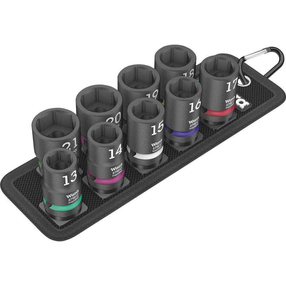 Wera Belt C Impaktor 1 Jeu de Douilles 1/2", 9 Pièces Couleur