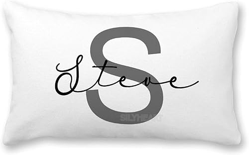 Custom Monogram Pillow Cover Personalized Name Throw Pillow - Anniversary Gifts For Husband