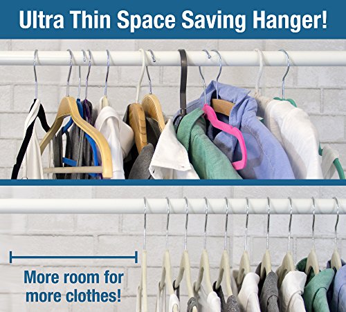 Closet Complete Premium True Heavyweight Velvet Hangers, 50, Heather Grey, 50 Count - Thumbnail 3