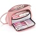 Mokani Pencil Case, Big Capacity Pencil Pen Pouch with Handle, Stationery Bag Supplies Box for Student Office College Middle School High School, Pink
