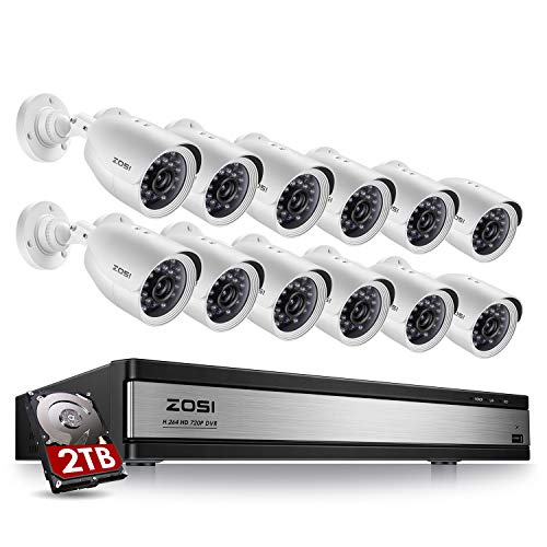ZOSI 1080p 16 Channel Security Camera System Outdoor Indoor, 16 Channel 1080N Hybrid