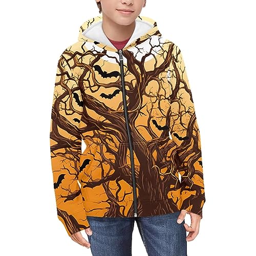 Zip Up Hoddies Casual Coat Top Soft for Kids Cozy Hoody Coat Fall Clothes with Pocket Modern Design3