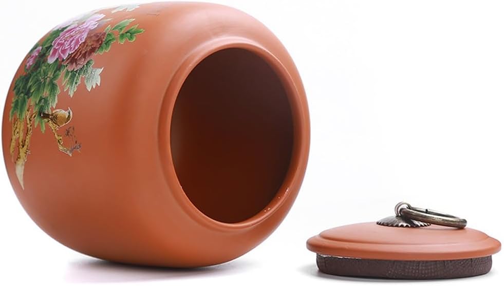 SONGCHAO Sugar Jar Purple Clay Tea cans, Sealed Storage, Green, Home Decoration Ornaments Tea Canister