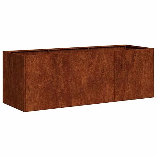 vidaXL Fioriera Arrugginita 120x40x40 cm in Acciaio Corten, Vaso per