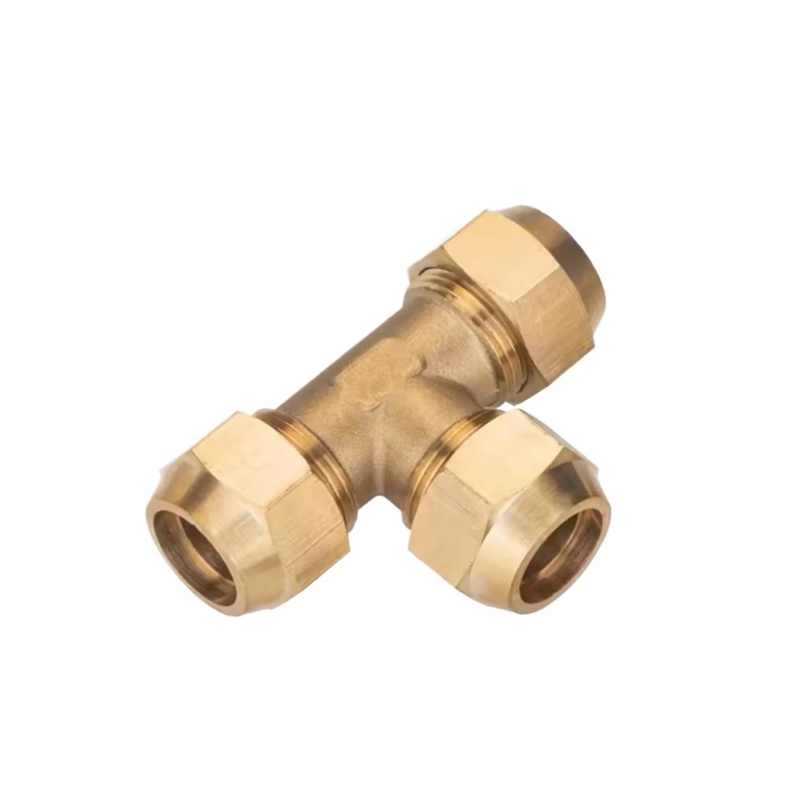 Trójnik mosiężny klimatyzator + nakrętka kuta SAE 1/4 3/8 1/2 3/4 pasująca do gwintu UNF 3 sposoby równego połączenia kołnierzowego adapter do łącznika rurowego(1I2 SAE)