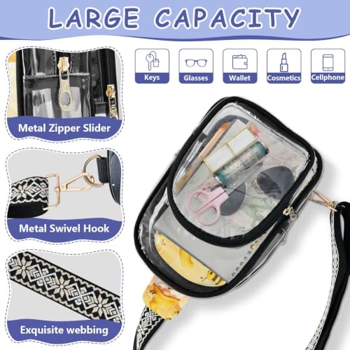 Bolso transparente linqin para control de seguridad con correa cómoda ajustable 4