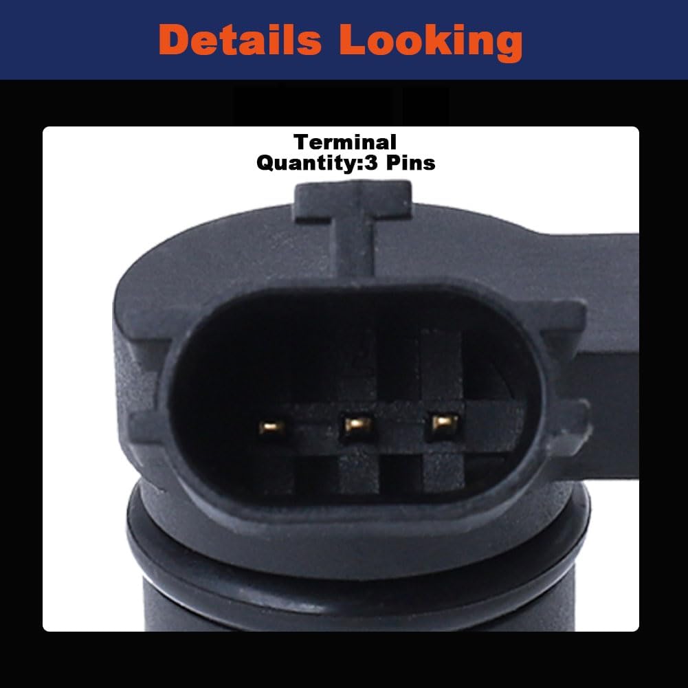 Camshaft Crankshaft Position Sensor Left and Right Compatible with 2002-2008 V6 3.5L Nissan Altima Maxima Murano Quest 350Z,2003-2008 Infiniti FX35 G35 I35 M35 Set of 3