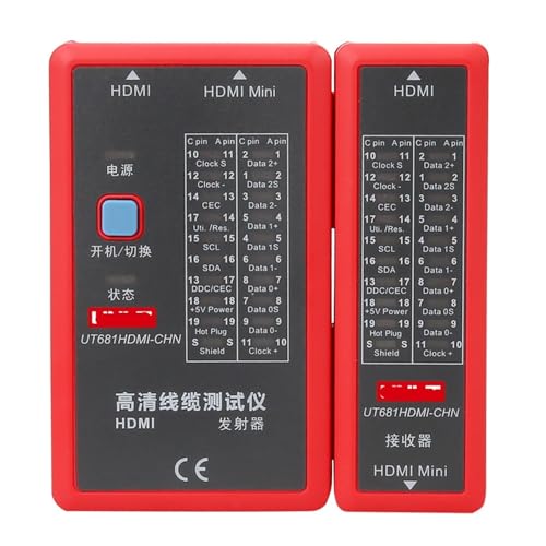 Probador de cable HDMI UT681 para chequear datos de video con apagado manual