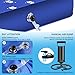 NGNFZQ Inflatable Dock Platform, Dog Boat Ramp Floating Non-Slip Oxford and PVC with Water Ramp for Dogs Pool, Dock, Lake with Traction Rope, Manual Air Pump (4.7ft x 3ft x 6in) Blue