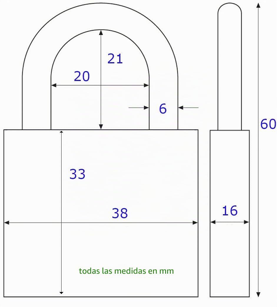 3 candados misma llave. Candados grandes y resistentes con llaves (18). Se pueden utilizar como candado taquilla o cerradura taquilla.