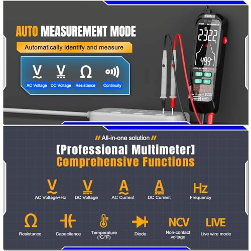 Multimètre numérique MASTFUYI FY158A tension AC DC et courant - 4