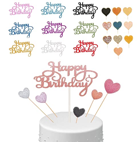 11. Geburtstag Cake Topper In Rosegold – Mit Herzen, Sternen & Konfetti-Ballons, Wiederverwendbare Tortendeko