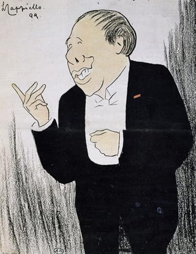 Portrait Alexandre Coquelin tableaux affiche vintage pour célébrer l'esprit du théâtre