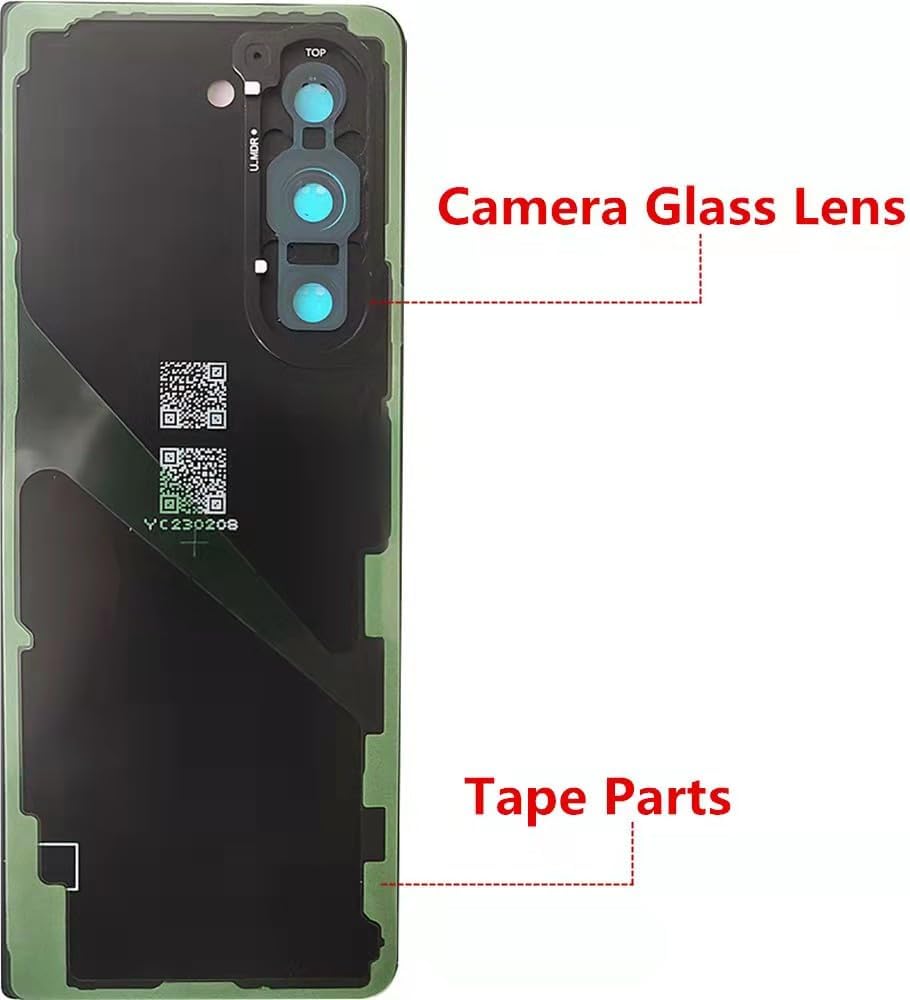Z Fold 6 Back Glass Cover Replacement Waterproof Housing Door with Camera Glass Lens and Tape Parts for Samsung Galaxy Z Fold 6 +Tools (Navy)