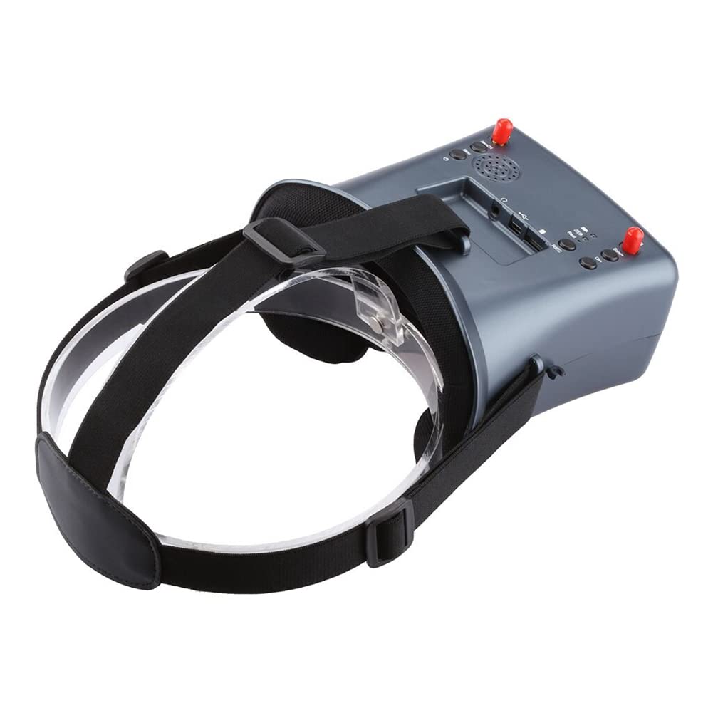 Gafas FPV de 5.8 GHz con DVR, LCD HD de 4.3 pulgadas para drones de carreras, incluye batería de 2000 mAh