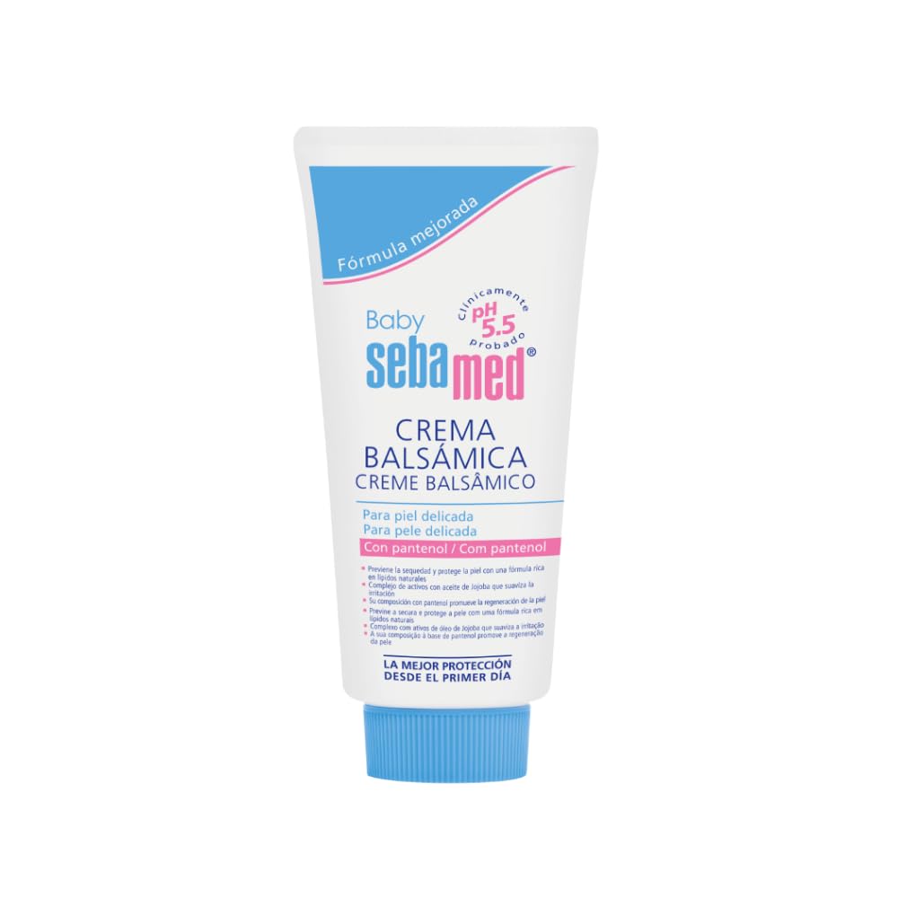 Sebamed Baby Crema Balsámica, con Pantenol para el Cuidado Diario de la Zona del Pañal del Bebé, Piel Delicada