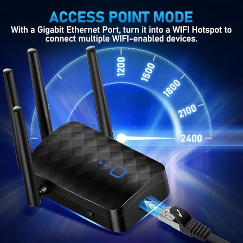 image for Newnik 2024 WiFi Extender Signal Booster for Home, Covers Up to 10000 