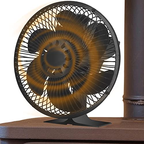 Lareira Fogão Ventilador - Ventilador de lareira de alta eficiência de 6 lâminas com tampa - Ventila