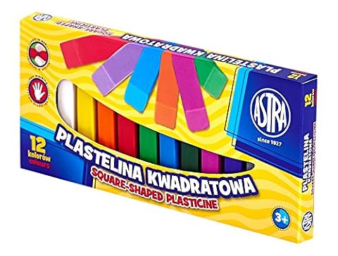 Plastelina kwadratowa 12 kolorów