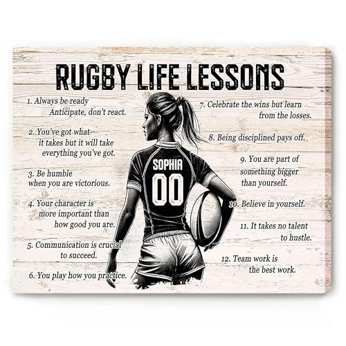 Rugby Life Lessons Personalized Canvas Poster