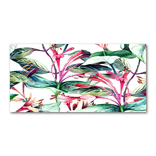 Fond de hotte verre de sécurité trempé Tulup 100x50cm splashback fleurs