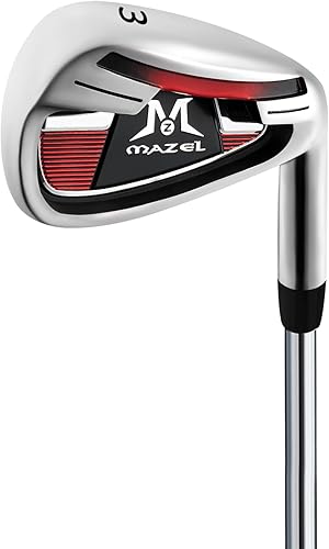 Miniatura 34 de MAZEL Hierro de golf individual 1,2,3,4,5,6,7,8,9, Hierro de golf con ejes de acero para golfistas diestros