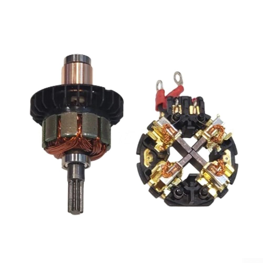 Kit di ricambio per armatura con porta spazzola di carbone e per unità di giogo per driver DTD152, componenti del motore del trapano elettrico e cacciavite a batteria per pezzi di ricambio (3 pezzi)