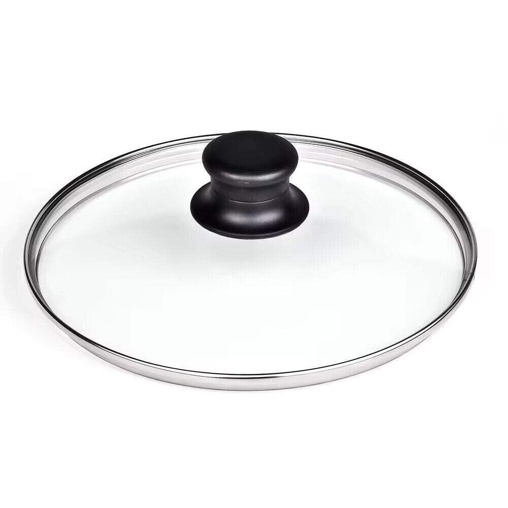 Maestro craft Transparent Glass Cookware Lids - Kitchen Covers for Saucepans & Frying Pans | 14-34cm Sizes 16 cm