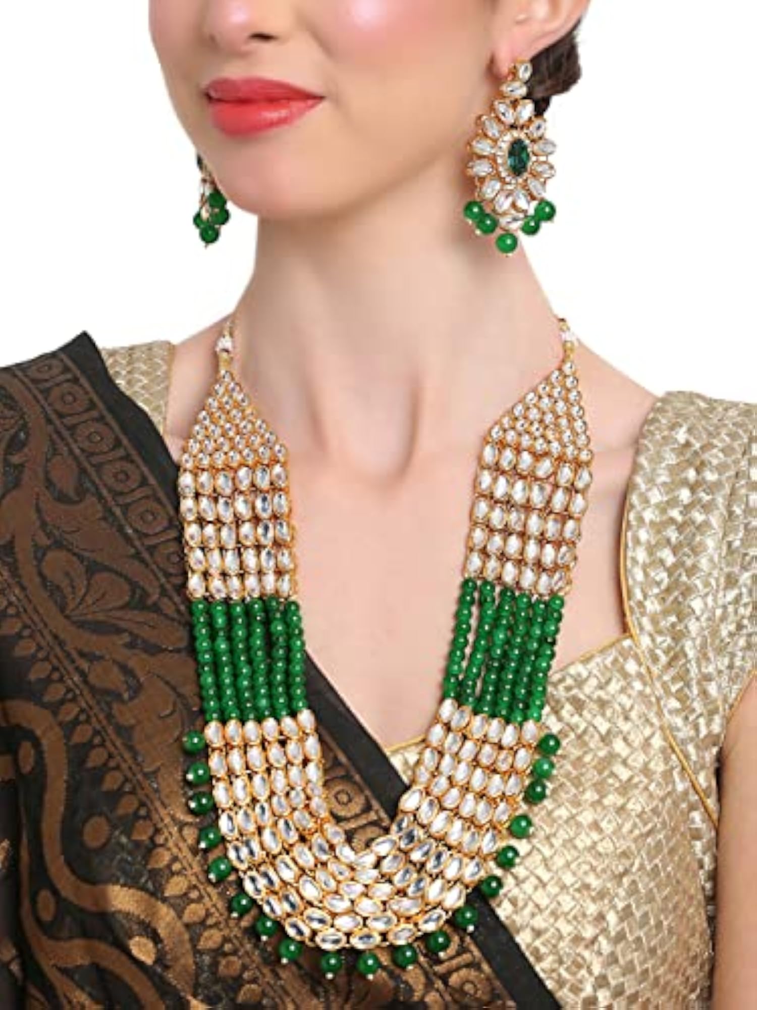 Women's Kundan Necklace Set, Traditional Elegance