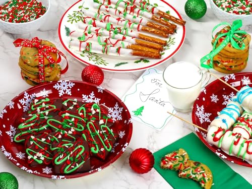 A Great Surprise Christmas Sprinkles Bulk - 1.7 LB - Christmas Tree Sprinkles - Red, Green & White Confetti for Dessert Decorating - Holiday Toppings for Gingerbread, Cupcakes, Cookies, Cake Pops