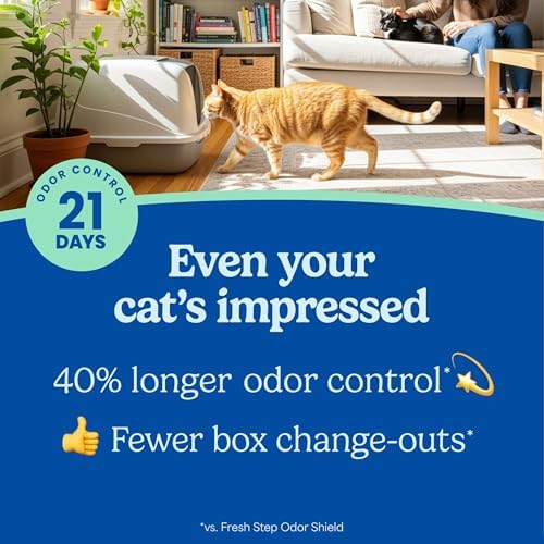 Fresh Step Advanced Ever Fresh Multi Cat Clumping Litter with Febreze Freshness, Ammonia Block Technology, Ultra Absorbent, 16 lb. Box, Pack of 2 - 2