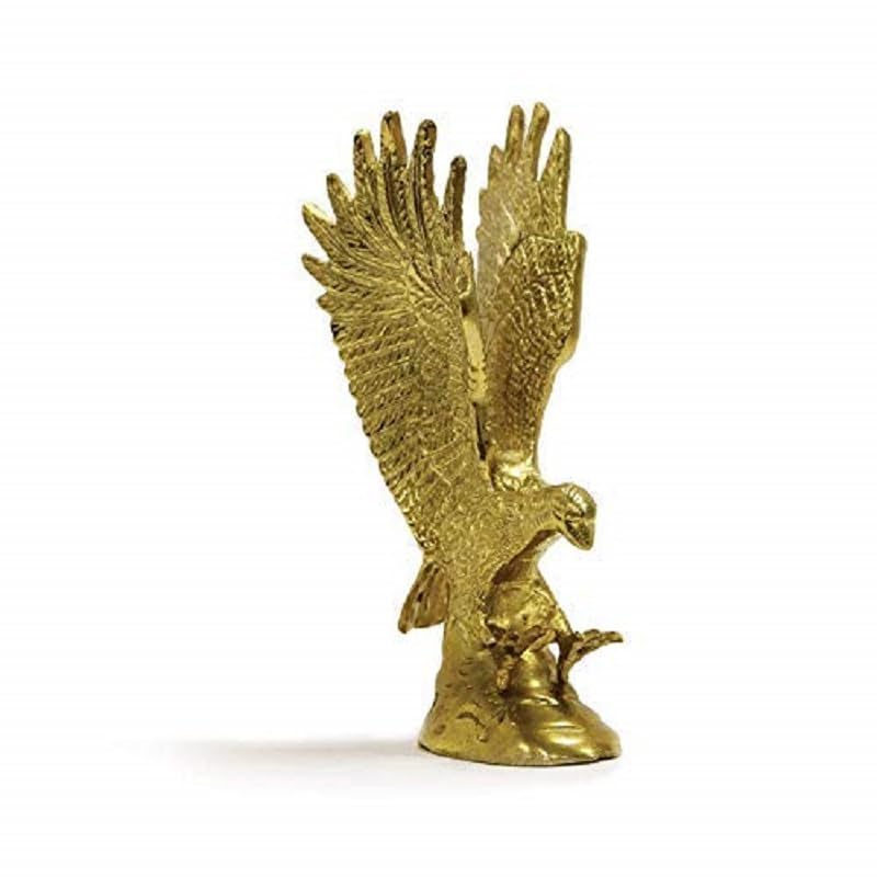 **Bhallat Creations Golden Brass Eagle Majestic Vastu & Feng Shui Decor for Home, Bedroom, and Living Room**