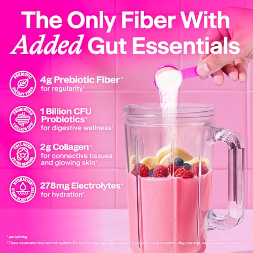 image for Belli Welli Unflavored Daily Fiber Supplement Powder with Collagen, Pr