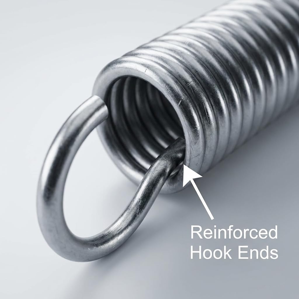 QWORK Stainless Steel Extension Springs 6" Length 5 Pcs, 2mm Wire Small Dual Hook Tension Spring– Strong Tension for Tools, Gates & Machines — Amazon image 5