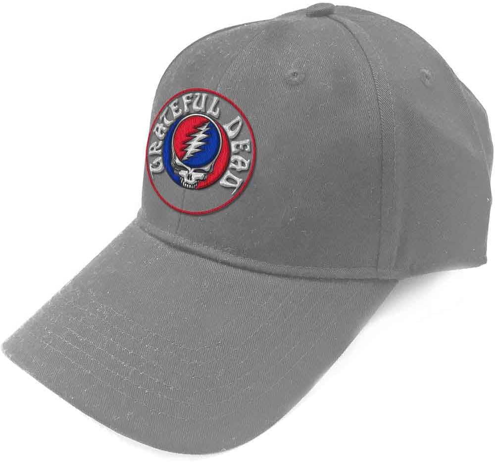 Grateful Dead Men's Steal Your Face Logo Baseball Cap Grey