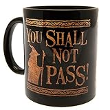 The Lord of The Rings - Mug YOU SHALL NOT PASS (12 cm x 10,5 cm x 8,7 cm) (Noir/Dor�)