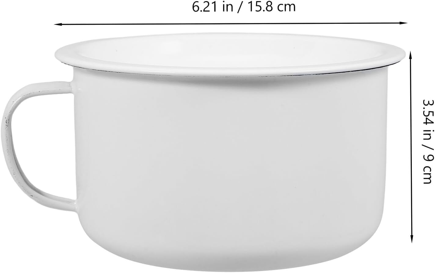 VALICLUD Vintage Enamel Noodle Bowl 1.2l Thickened Soup Bowl with Lid for Kitchen Dining and Ramen