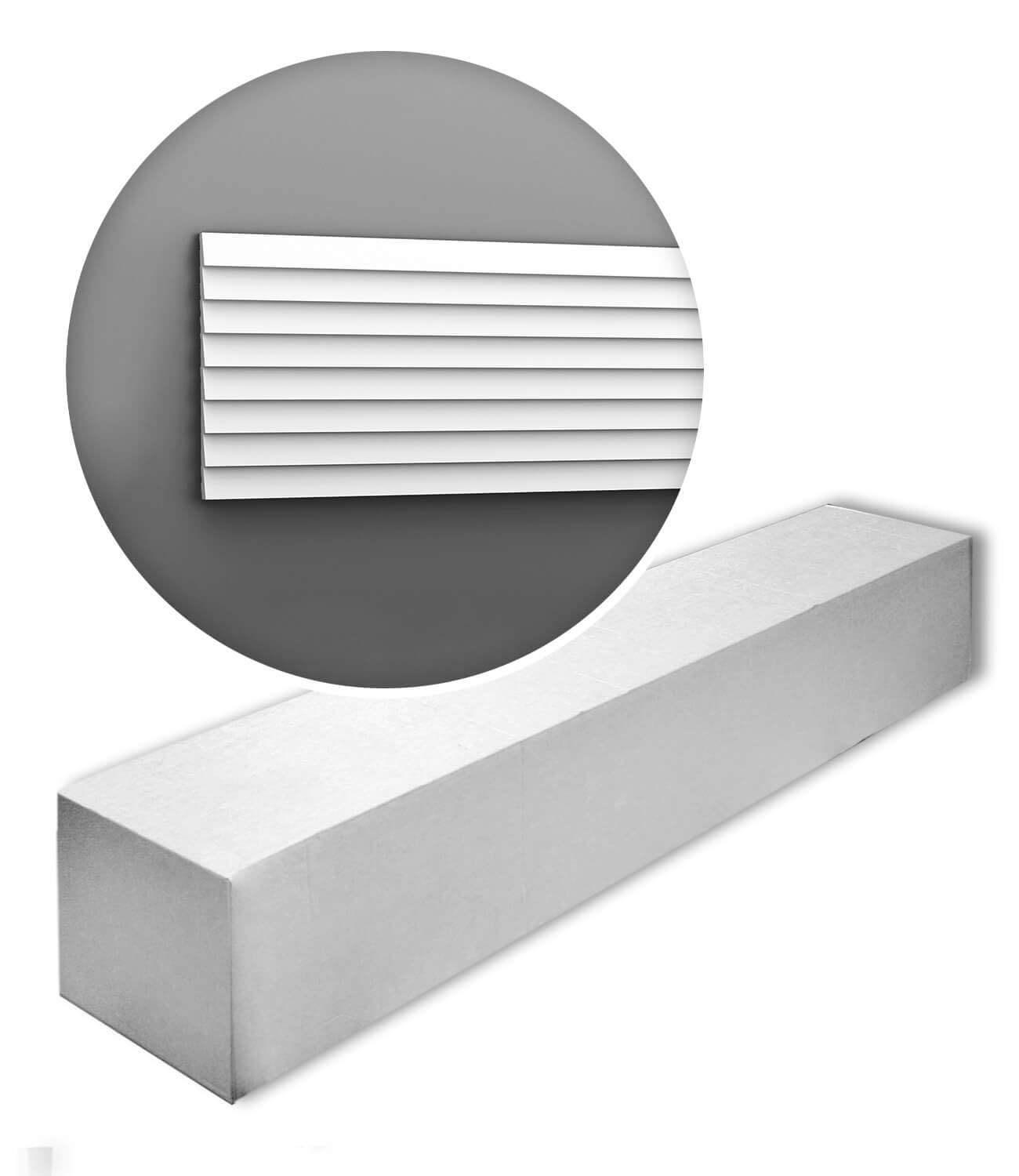 Panneau mural 3D WX204 Orac Ripple en HDPS de haute densité prêt à peindre