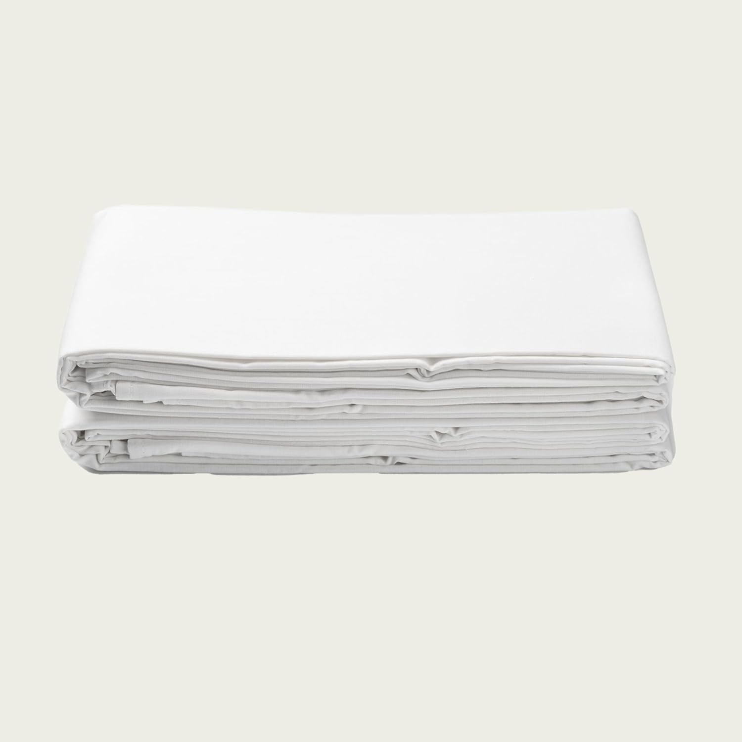 Luxurious Organic White Cotton Sateen Flat Sheet only- Different Size Sheets, Soft, Durable, and Certified (Queen (US))